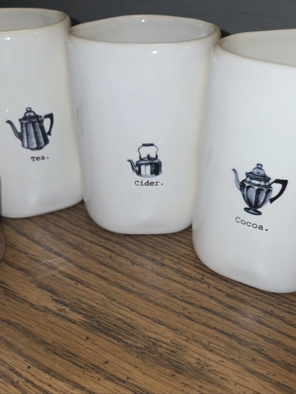 Rae Dunn Set of (3) Icon Mugs